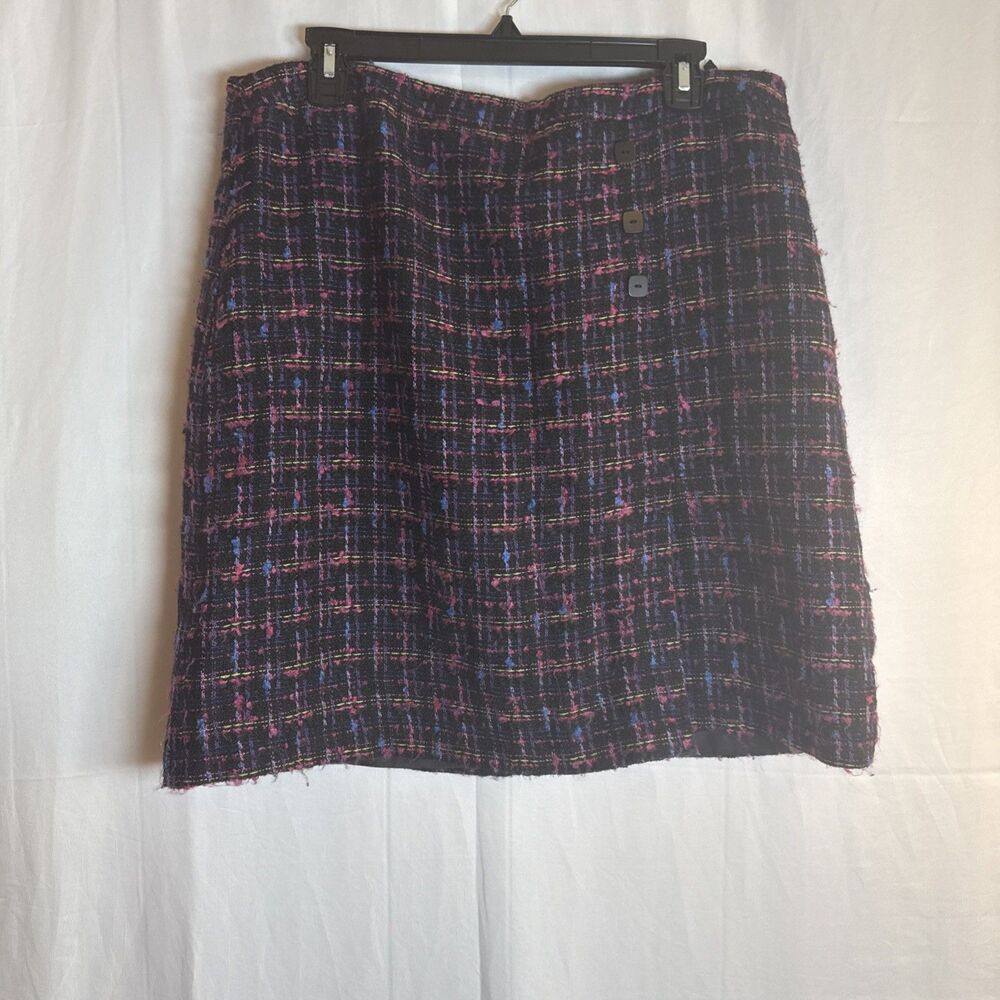 Oscar Oscar De La Renta Colorful Skirt Size 14 Petite Preowned - Picture 4 of 16